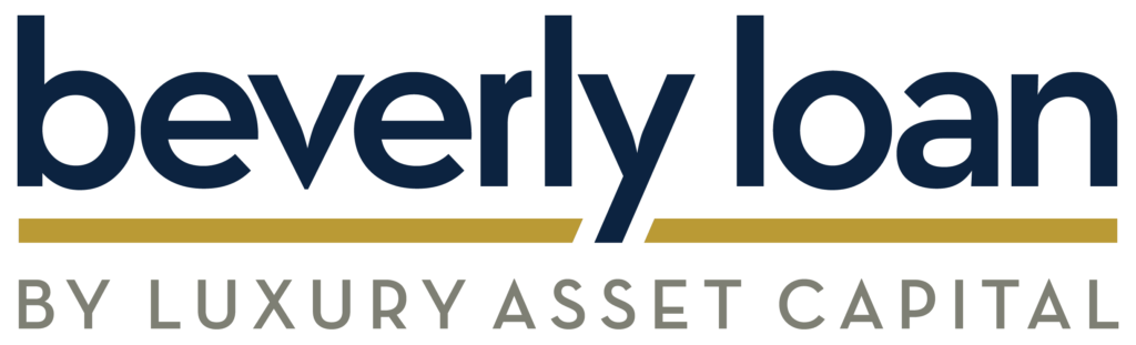 Beverly Group logo: dark blue 'beverly' with a gold horizontal line underneath and gray text reading 'BY LUXURY ASSET CAPITAL'