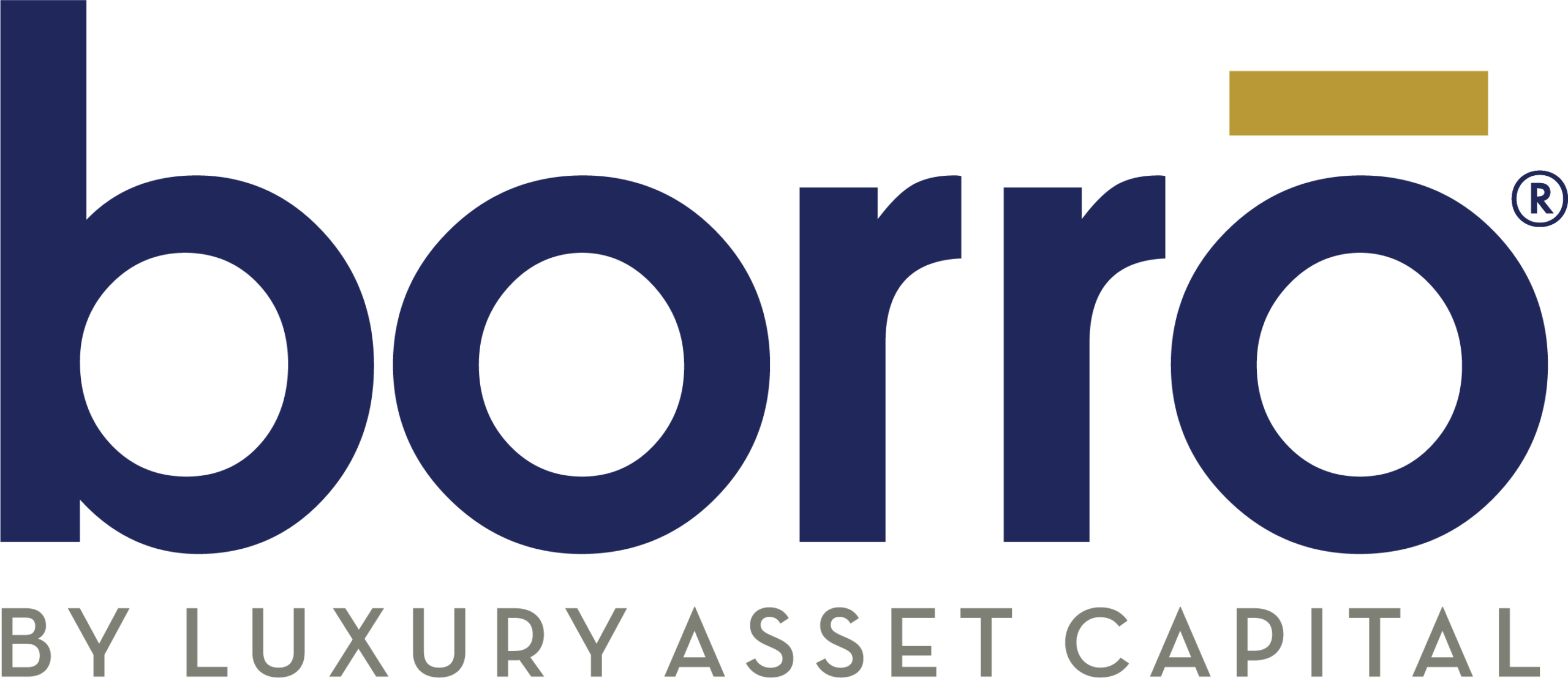 Brand logo for Bordo by Luxury Asset Capital: dark blue wordmark on black with a small gold rectangle and grey subtitle text.